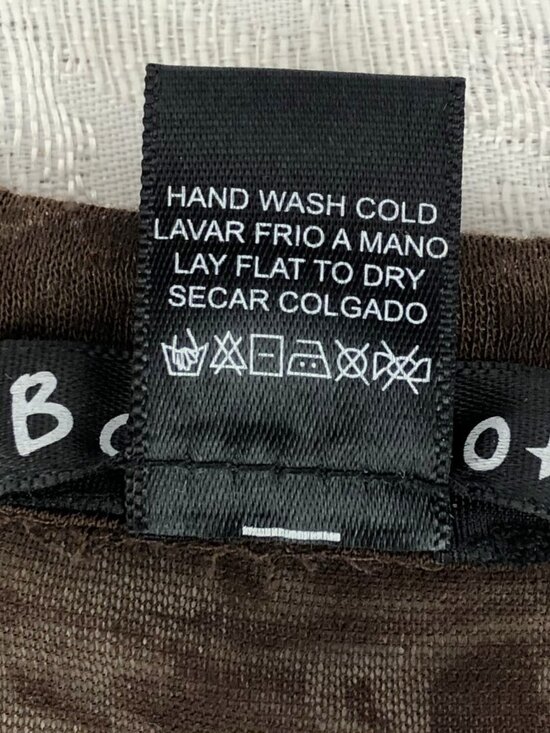 Bozzolo Brown Sheer Floral Mesh Fitted Long Sleeve Soft Stretch Top Size S NWT - Picture 5 of 5